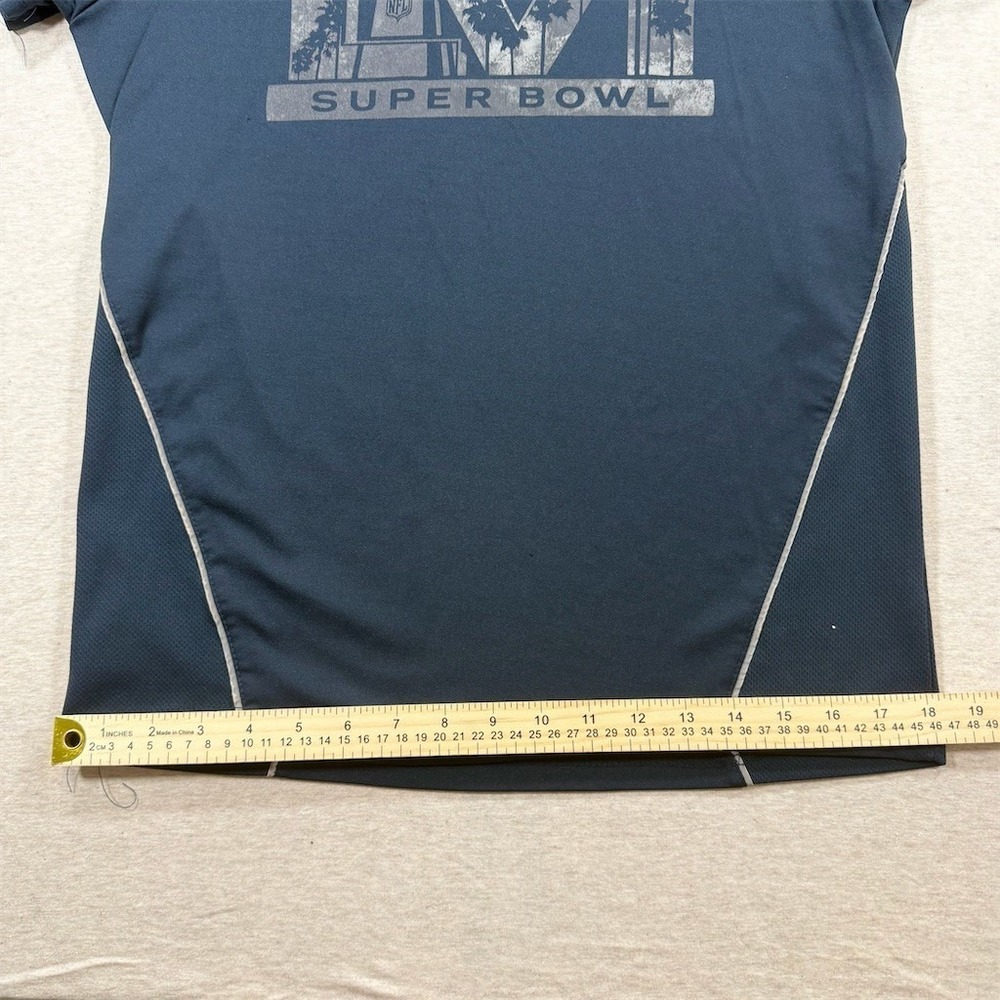 NFL Team Apparel Super Bowl LVI Mens T-Shirt Size M Blue Graphic Short Sleeve - Picture 4 of 8